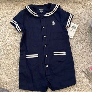 Ralph Lauren boys sailor onesie, size 18m, NWT